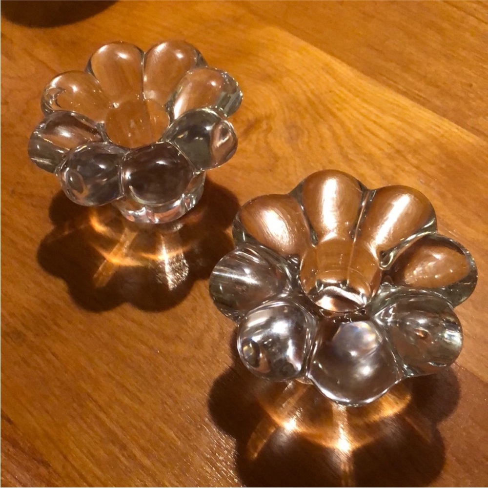 Crystal candle holders